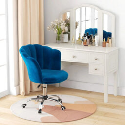 Adjustable Vanity Chair Upholstered Velvet Arm Chair - thumbnail 4