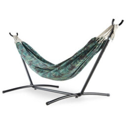 Vonhaus Hammock With Stand, Freestanding 2 Person Hammock With Adjustable Frame, Travel Bag For Garden, Beach, Camping & Outdoors - thumbnail 1