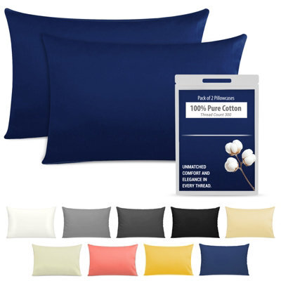 Pamposh 400 Thread Count Egyptian Cotton Pillow Cases 2 Pack Breathable Ultrasoft Pillow Covers - image 1