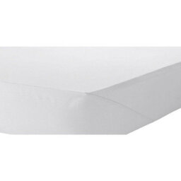 Percale Fitted Sheet In White - Single