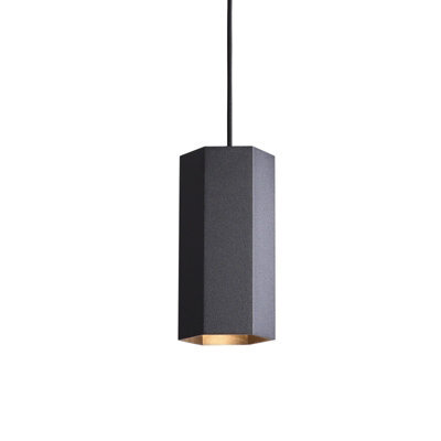 Ultra Beam Lighting Ultrabeam 5 Watt Dimmable Hexagonal Led Pendant Light - Black Finish - 5 Watt Gu10 Led Lamp - 400 Lumen Output - 3000K Warm White