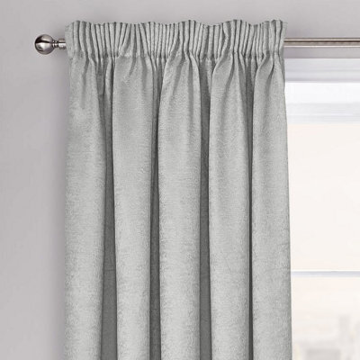 Velosso Westwood Dimout Pencil Pleat Curtains - Silver
