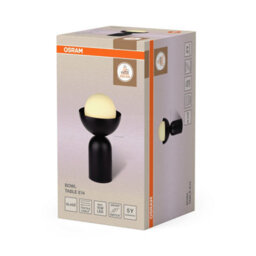 Osram Decor Bowl Table Lamp E14 Black Modern Decorative Bedside Desk Light - thumbnail 3