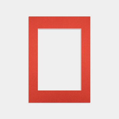 Ak Frames 7X5 Poppy Red Picture Mounts To Fit 5X3.5 Aperture Size - Mount Board Only (No Frame Included) - image 1