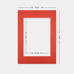 Ak Frames 7X5 Poppy Red Picture Mounts To Fit 5X3.5 Aperture Size - Mount Board Only (No Frame Included) - thumbnail 3