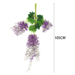 Living And Home Set Of 12 Artificial Hanging Flowers Wisteria Vine Wedding Decor 105 Cm - thumbnail 5