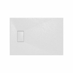 Sundaze 1000mm Pivot Door Shower Enclosure Matt Black Framed 700mm With Side Panel, White Slate Effect Shower Tray & Waste - thumbnail 3