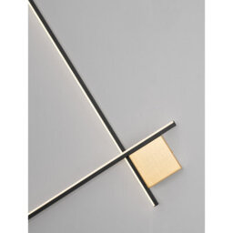 Luminosa Lighting Luminosa Cross Integrated Led Wall Lamp Sandy Black, Brushed Gold Triac Dimmable Led 2W 1351Lm 3000K - thumbnail 5