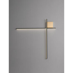 Luminosa Lighting Luminosa Cross Integrated Led Wall Lamp Sandy Black, Brushed Gold Triac Dimmable Led 2W 1351Lm 3000K - thumbnail 4