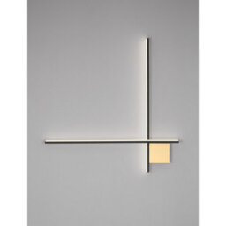 Luminosa Lighting Luminosa Cross Integrated Led Wall Lamp Sandy Black, Brushed Gold Triac Dimmable Led 2W 1351Lm 3000K - thumbnail 3