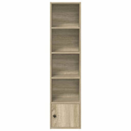 Berkfield Durable Bookcase Sonoma Oak 31X24X127 Cm Engineered Wood - thumbnail 4