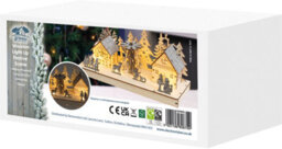 Netagon Christmas Battery Powered Wooden Light Up Festive Scene Ornament - thumbnail 4