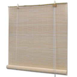Berkfield Natural Bamboo Roller Blinds 2 Pcs 120X160 Cm - thumbnail 2