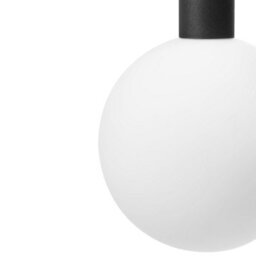 Wyld And Coco Lumina Three-Light Pendant Lamp - Black Metal Frame With Glass Shades, Adjustable Drop For Dining And Living Rooms - thumbnail 7