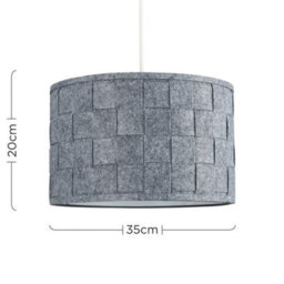 Valuelights Monza Grey Drum Ceiling Shade And Bulb (D)32Cm - thumbnail 7