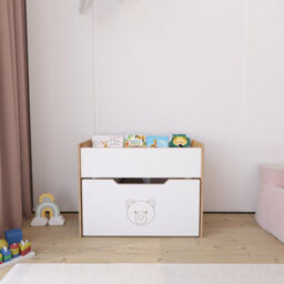 Jerenss Dove Toy Box  2 In 1 Book And Toy Storage Unit For Little Explorers