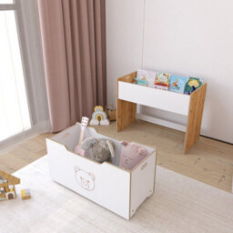 Jerenss Dove Toy Box  2 In 1 Book And Toy Storage Unit For Little Explorers - thumbnail 3