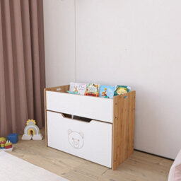 Jerenss Dove Toy Box  2 In 1 Book And Toy Storage Unit For Little Explorers - thumbnail 2