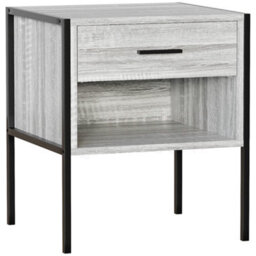 Lassic Vida Designs Brooklyn Grey 1 Drawer Bedside Cabinet (H)500mm (W)430mm (D)400mm - thumbnail 7