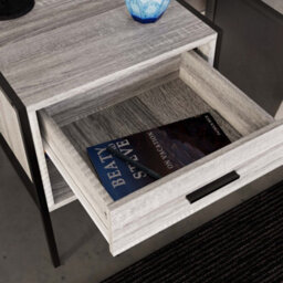 Lassic Vida Designs Brooklyn Grey 1 Drawer Bedside Cabinet (H)500mm (W)430mm (D)400mm - thumbnail 4