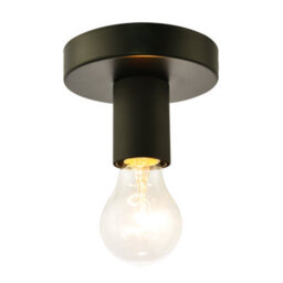 Happy Homewares Matte Black Ceiling Or Wall Light Fitting For Industrial Style Light Bulbs - thumbnail 3