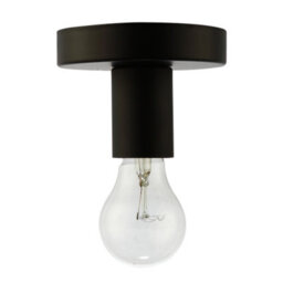 Happy Homewares Matte Black Ceiling Or Wall Light Fitting For Industrial Style Light Bulbs - thumbnail 4