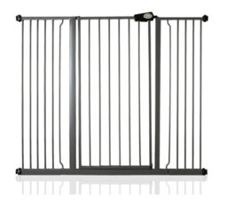 Bettacare Child And Pet Gate, 133.2Cm - 140.8Cm, Slate Grey, Extra Tall Gate 104Cm In Height, Pressure Fit Stair Gate