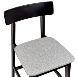 Wyld and Coco Set Of 2 Retro Rubberwood Bar Stools In Black Frame With Grey Polyester Seats, 92Cm High - thumbnail 6