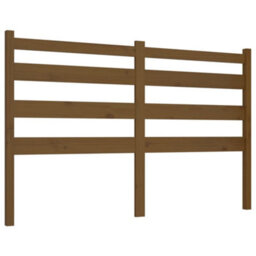 Berkfield Bed Headboard Honey Brown 206X4X100 Cm Solid Wood Pine - thumbnail 2