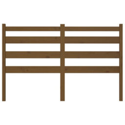 Berkfield Bed Headboard Honey Brown 206X4X100 Cm Solid Wood Pine - thumbnail 4
