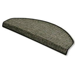 Floordirekt Semicircle Or Rectangular Self Adhesive Hard Wearing Carpet Stair Tread Mat For Indoor Stairs Semicircular Green 23.5 X 65 Cm - thumbnail 3