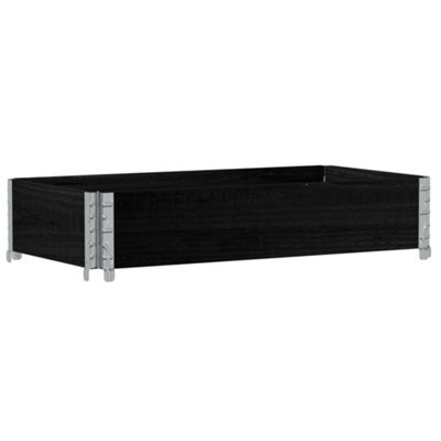 Berkfield Rustic Garden Planter Black 100X50 Cm Solid Wood Pine - image 1