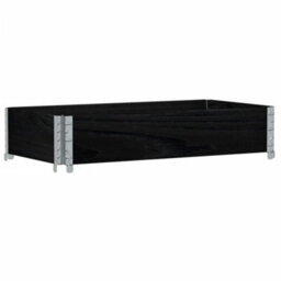 Berkfield Rustic Garden Planter Black 100X50 Cm Solid Wood Pine - thumbnail 5