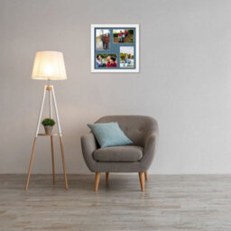 AK Frames 12X12 White Modern Multi Photo Frame With Pompadour Mount - Holds 4 Apertures (4X) 6X4 Photos - thumbnail 3