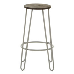 Orsina Contemporary Grey Metal Bar Stool, Hairpin Stool For Kitchen Counter, Versatile Breakfast Stool For Home - thumbnail 5