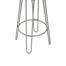 Orsina Contemporary Grey Metal Bar Stool, Hairpin Stool For Kitchen Counter, Versatile Breakfast Stool For Home - thumbnail 4