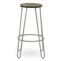 Orsina Contemporary Grey Metal Bar Stool, Hairpin Stool For Kitchen Counter, Versatile Breakfast Stool For Home - thumbnail 1
