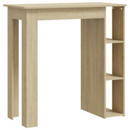 Berkfield Bar Table With Shelf Sonoma Oak 102X50X103.5 Cm Engineered Wood - thumbnail 2