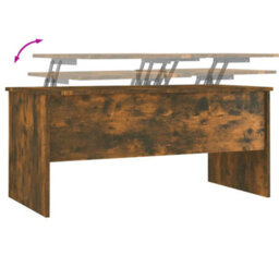 Berkfield Modern Coffee Table Smoked Oak 102X50.5X46.5 Cm Engineered Wood - thumbnail 8