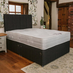 Divan Base Direct Knightsbridge Deluxe 1000 Pocket Sprung Divan Bed Set 5Ft King 4 Drawers - Naples Slate - thumbnail 5