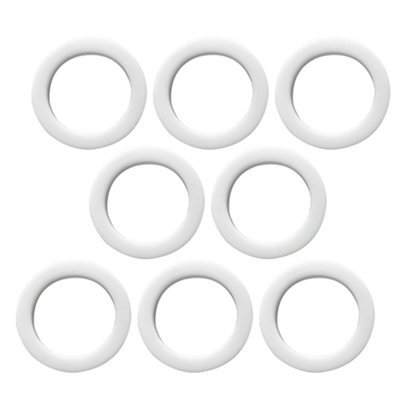 Neel Blue 40mm Curtain Eyelets Round Plastic Eyelets, White - 8Pcs - image 1