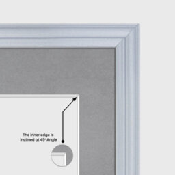 AK Frames 12X12 Silver Classic Multi Photo Frame With Mid Grey Mount - Holds 4 Apertures (4X) 6X4 Photos - thumbnail 7