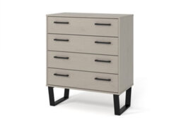 Core Products Grey Waxed 4 Drawer Chest Of Drawers, H90.3Cm X W76.5Cm X D39.5Cm - thumbnail 6