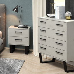 Core Products Grey Waxed 4 Drawer Chest Of Drawers, H90.3Cm X W76.5Cm X D39.5Cm - thumbnail 8