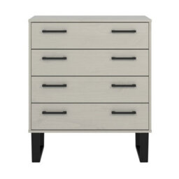Core Products Grey Waxed 4 Drawer Chest Of Drawers, H90.3Cm X W76.5Cm X D39.5Cm - thumbnail 2