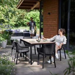 Keter Signature Porto Table 160 Cm- Ashwood And Black Steel - thumbnail 9