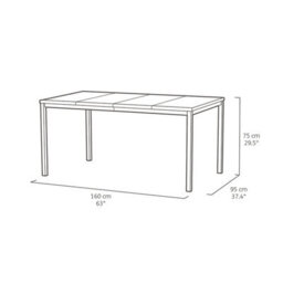 Keter Signature Porto Table 160 Cm- Ashwood And Black Steel - thumbnail 7
