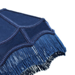 Happy Homewares Traditional Victorian Empire Lampshade In Midnight Blue Velvet With Tassels - thumbnail 5