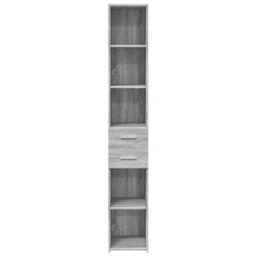 Berkfield Highboard Grey Sonoma 30X42.5X185 Cm Engineered Wood - thumbnail 4