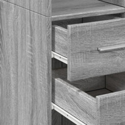 Berkfield Highboard Grey Sonoma 30X42.5X185 Cm Engineered Wood - thumbnail 7